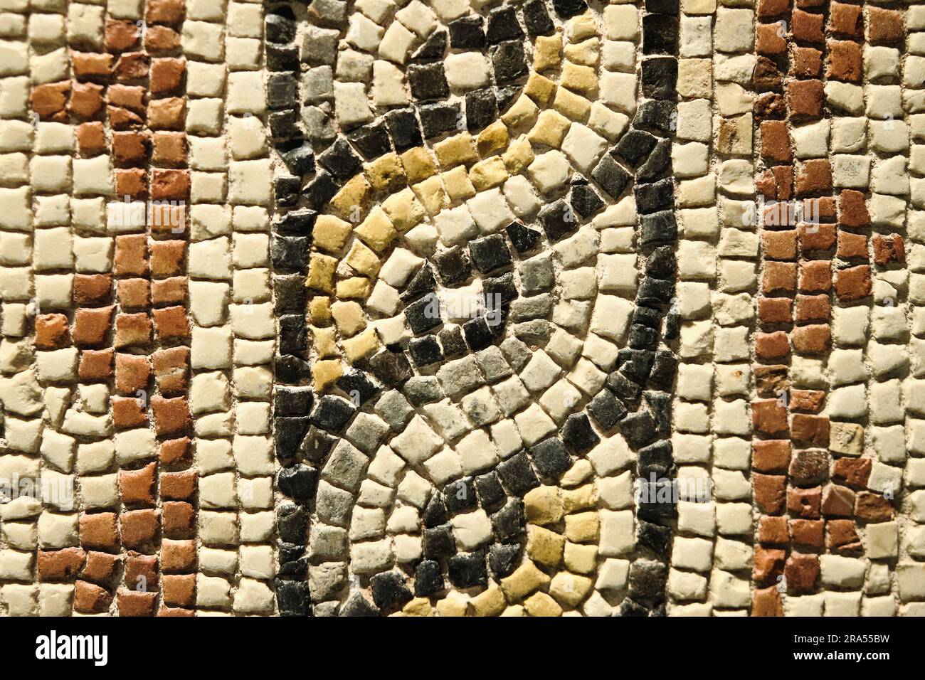 Geometric mosaic in Zeugma archaeological museum Stock Photo - Alamy