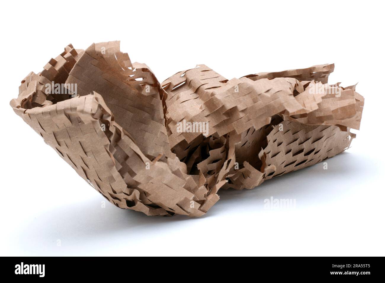 Perforated Packing Paper on a White Background Stock Photo