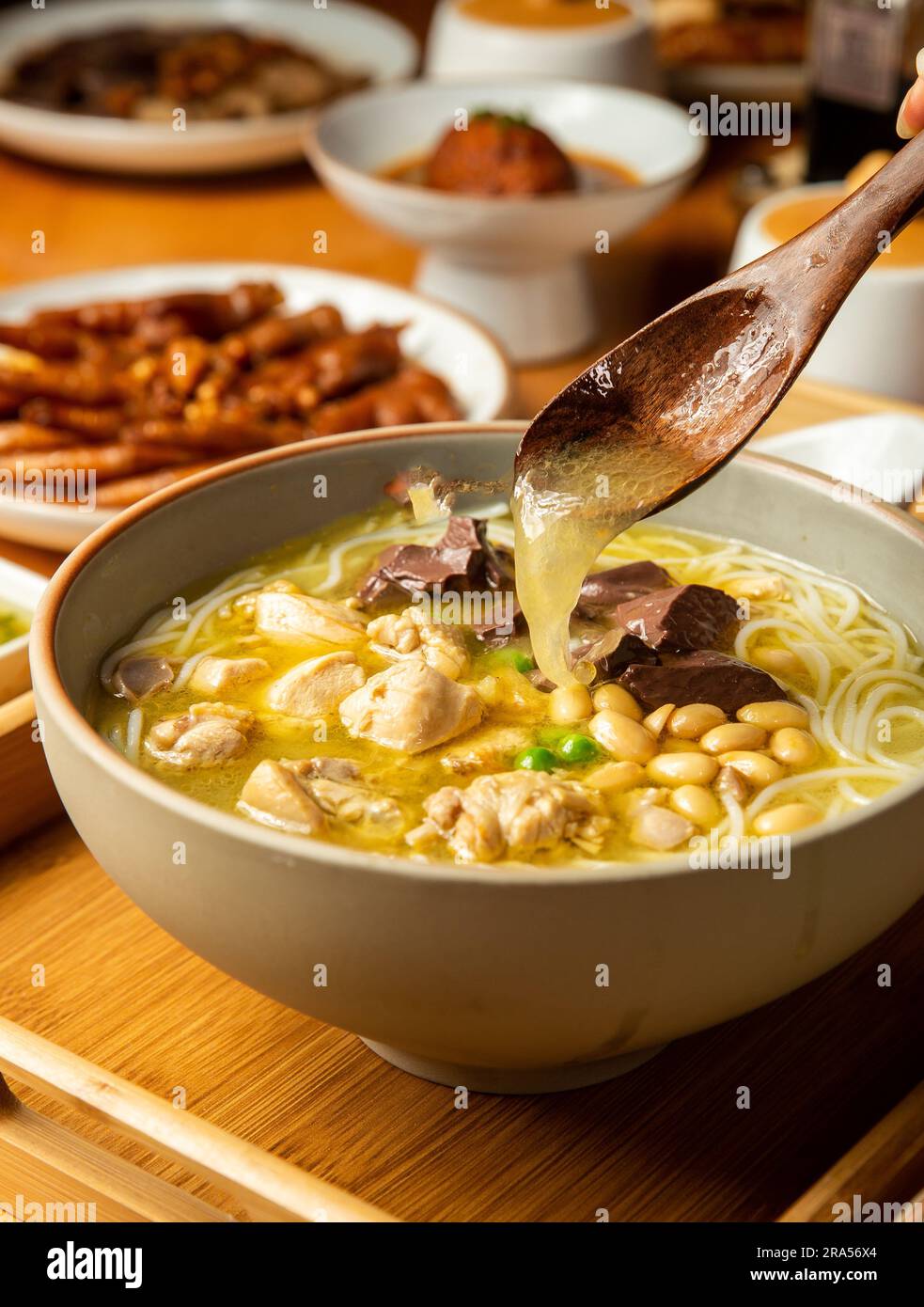chinese Chicken Rice Noodle Soup Asian food style Stock Photo Alamy