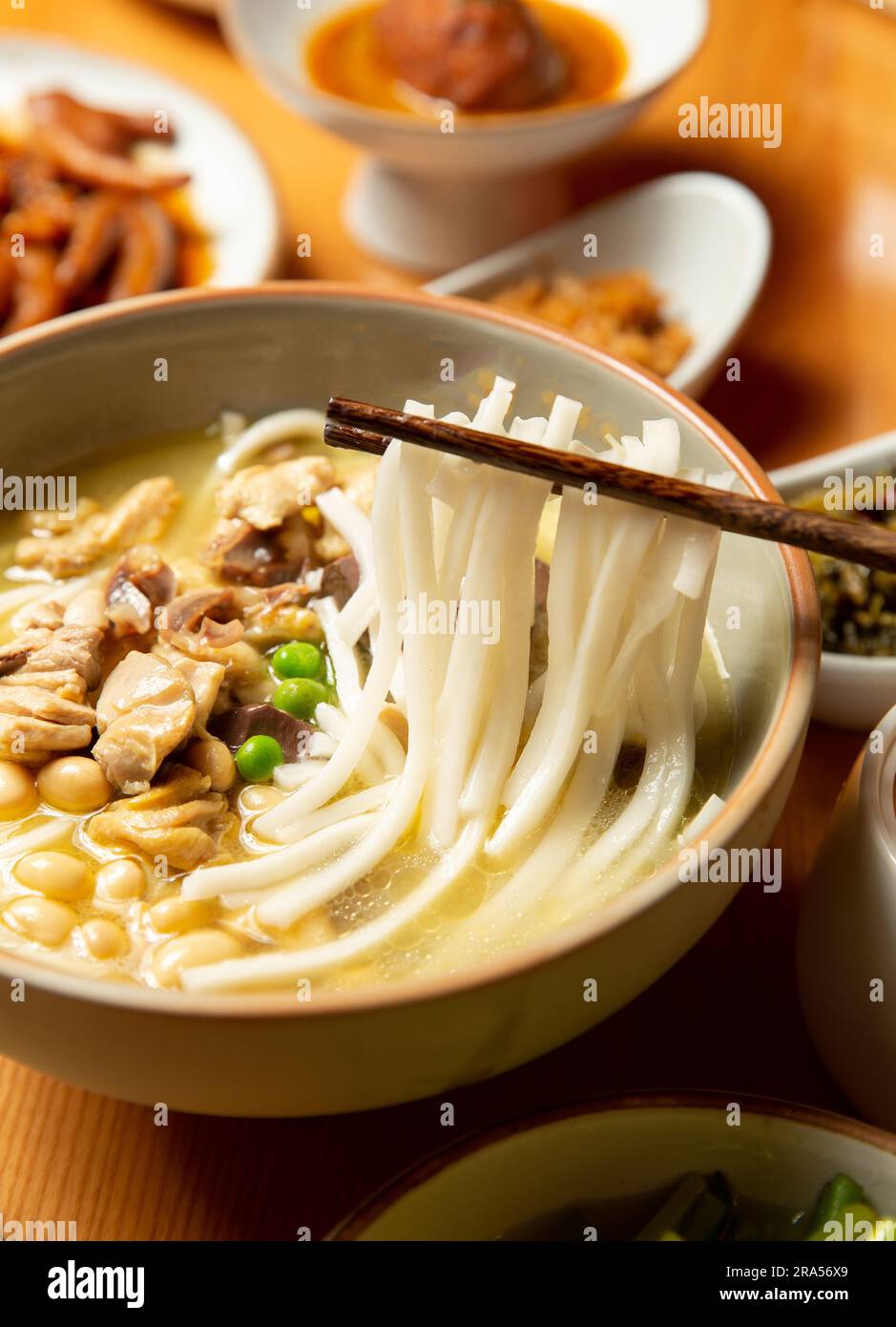 chinese Chicken Rice Noodle Soup Asian food style Stock Photo Alamy