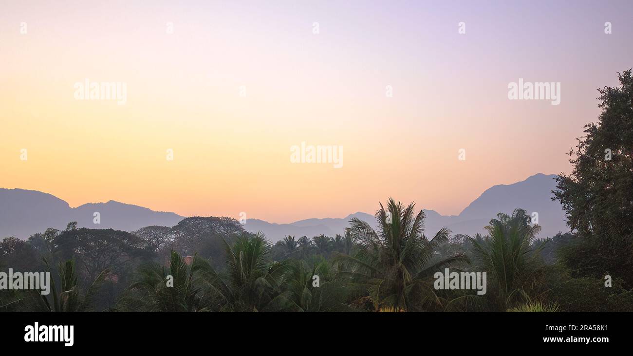 First light on Luang Phrabang Stock Photo