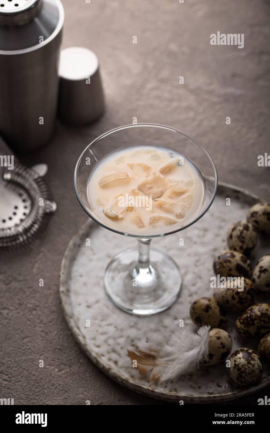 Creamy chocolate coffee alcoholic cocktail Stock Photo Alamy