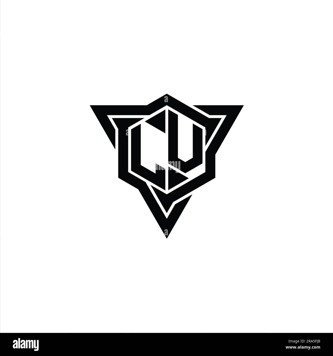 Lv logo monogram with emblem shield design Vector Image