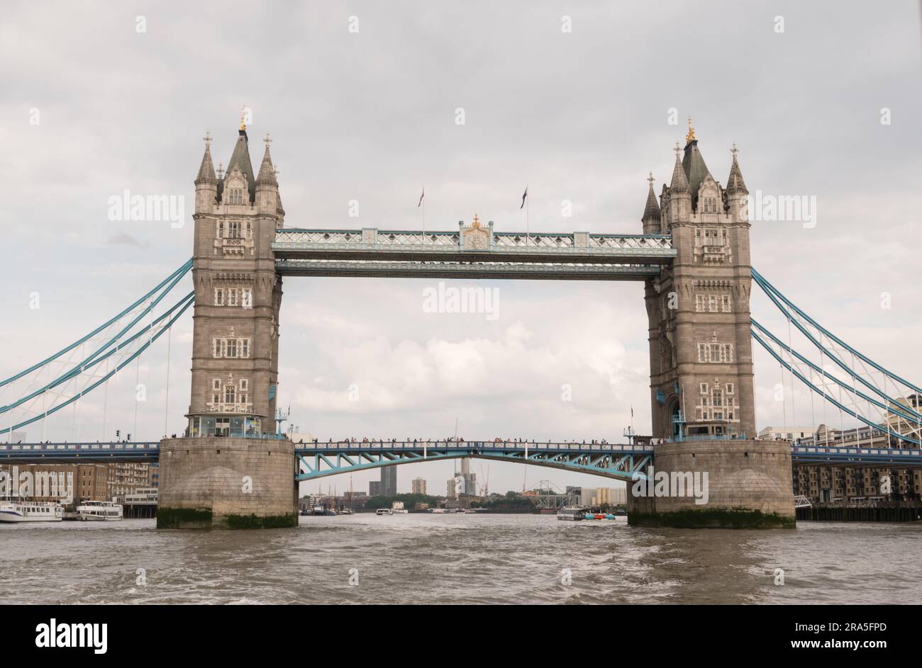 The River Thames and Horace Jones' Tower Bridge, London, England, U.K. Stock Photo