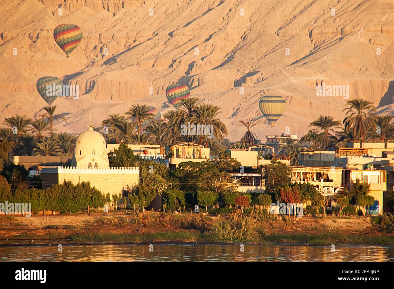 Thebes-West in the morning light Stock Photo