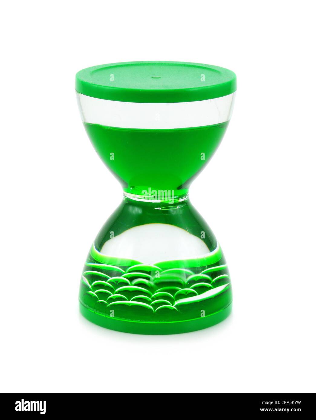 Liquid hourglass isolated on a white background Stock Photo - Alamy