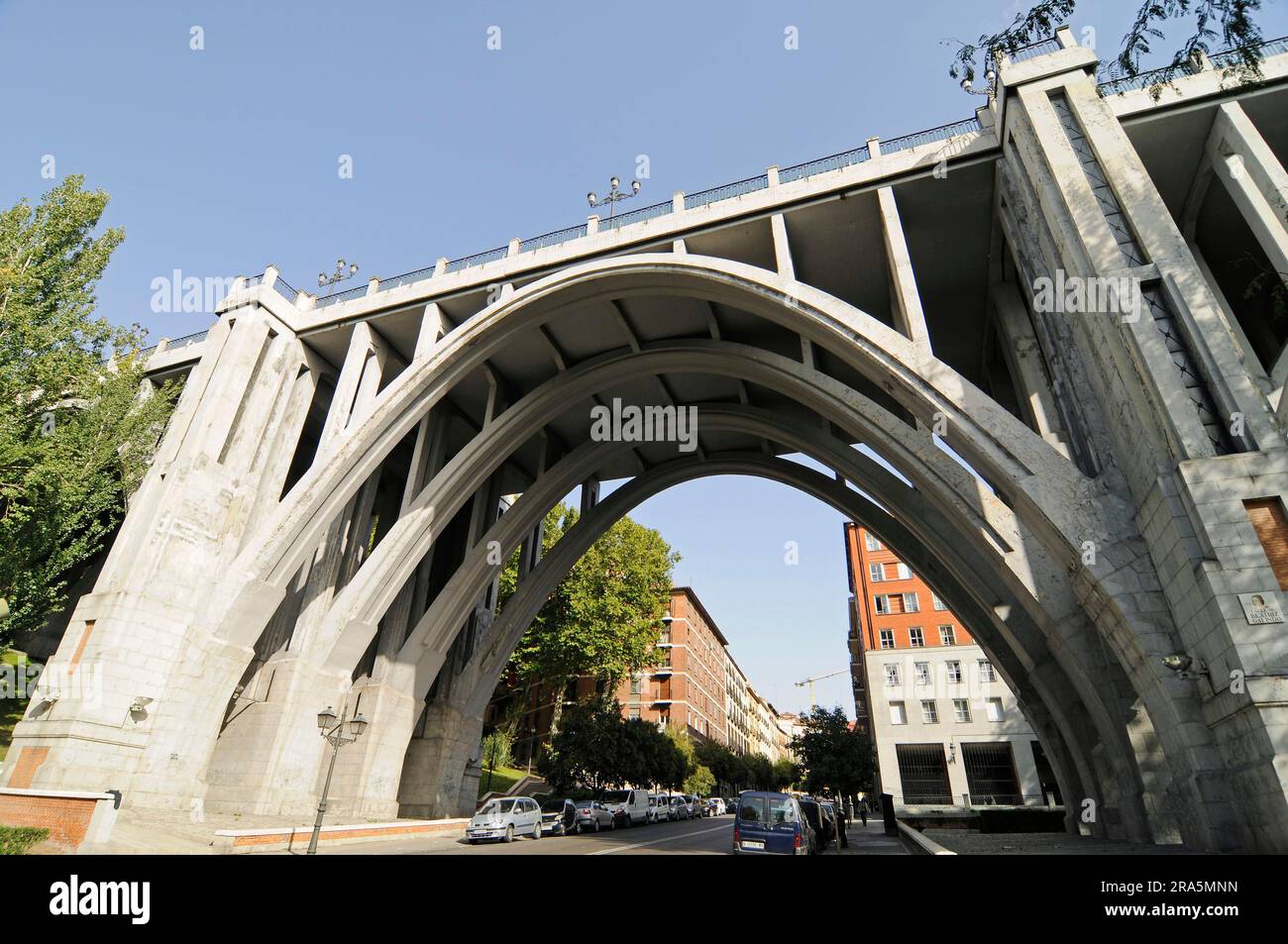 Viaduct, Viaducto de Segovia, Madrid, Spain Stock Photo
