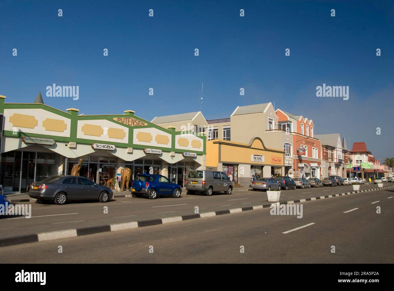 Sam Nujoma Avenue, Swakopmund, Namibia Stock Photo