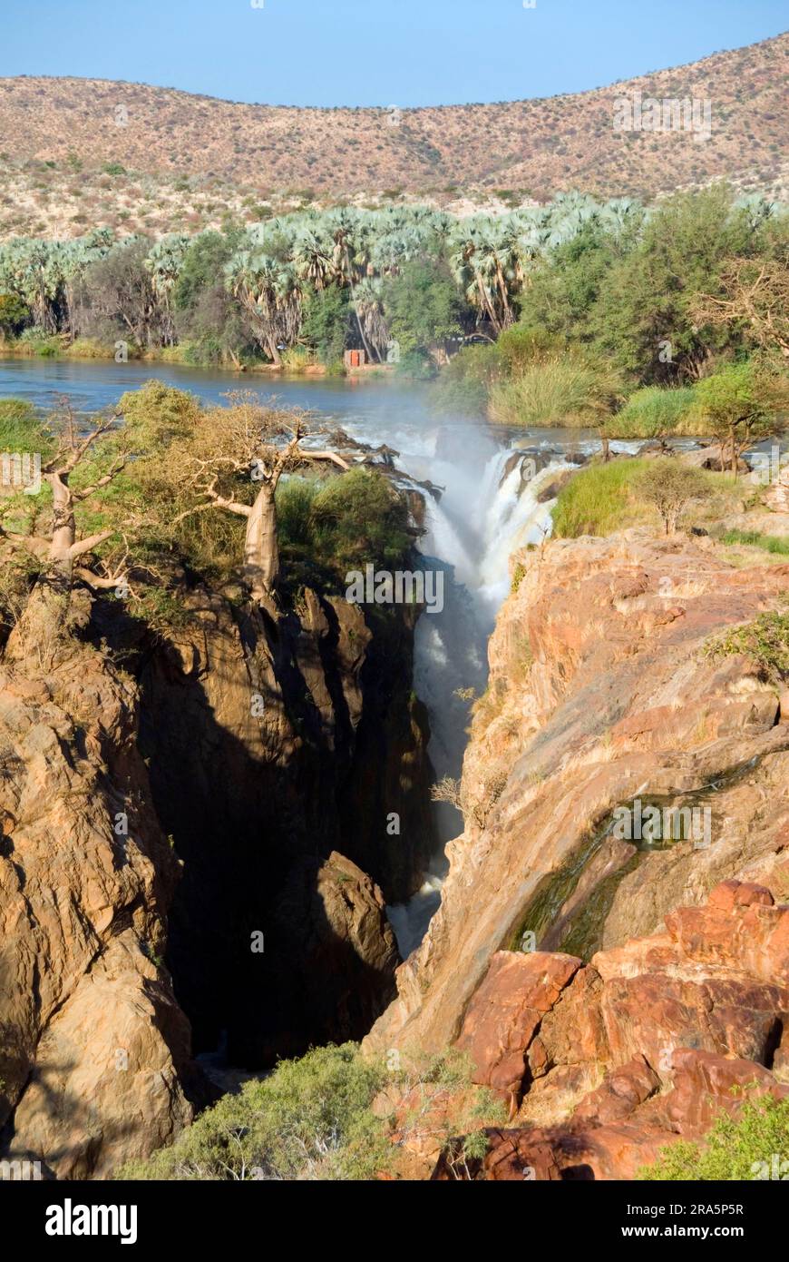 Epupa Waterfall, River Kunene, Namibia Stock Photo