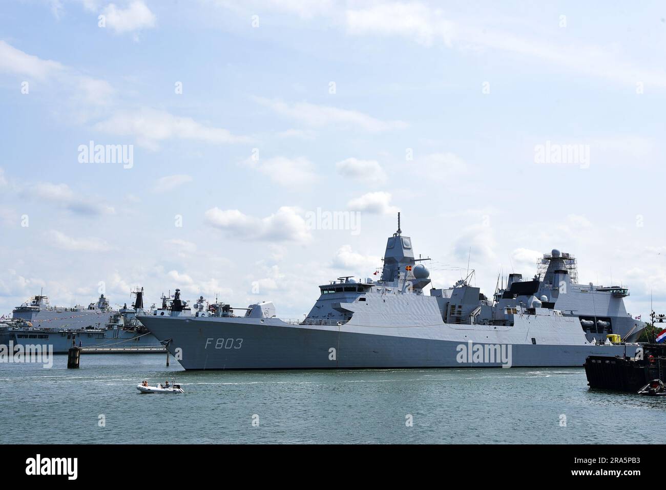 Den Helder, Netherlands. 30 June 2023. Two frigates of the dutch navy during the naval days. High quality photo Stock Photo