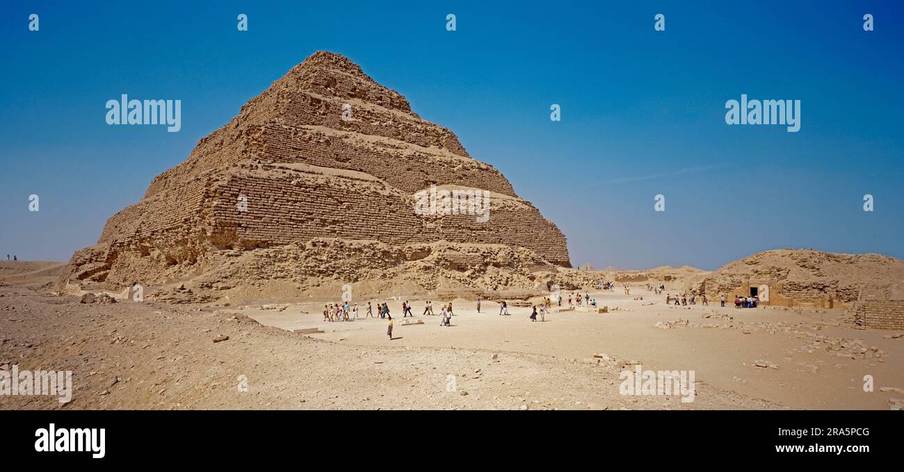 Step Pyramid of King Djoser, Sakkara, King Djoser, Pyramid, Egypt Stock ...
