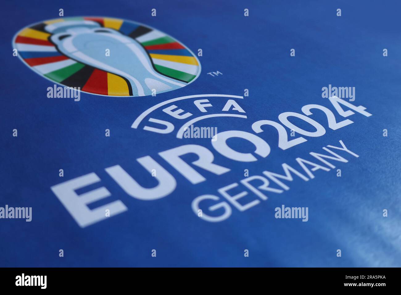 Ukraine. 30th June, 2023. In this photo illustration, a UEFA Euro 2024