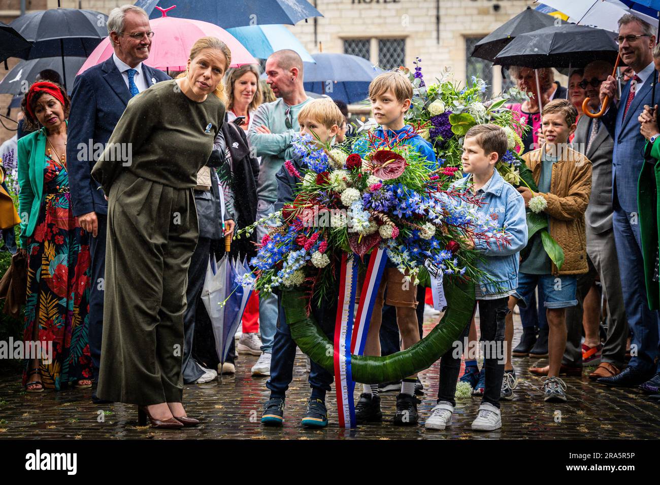 MIDDELBURG A wreath laying by Minister Carola Schouten at the slavery