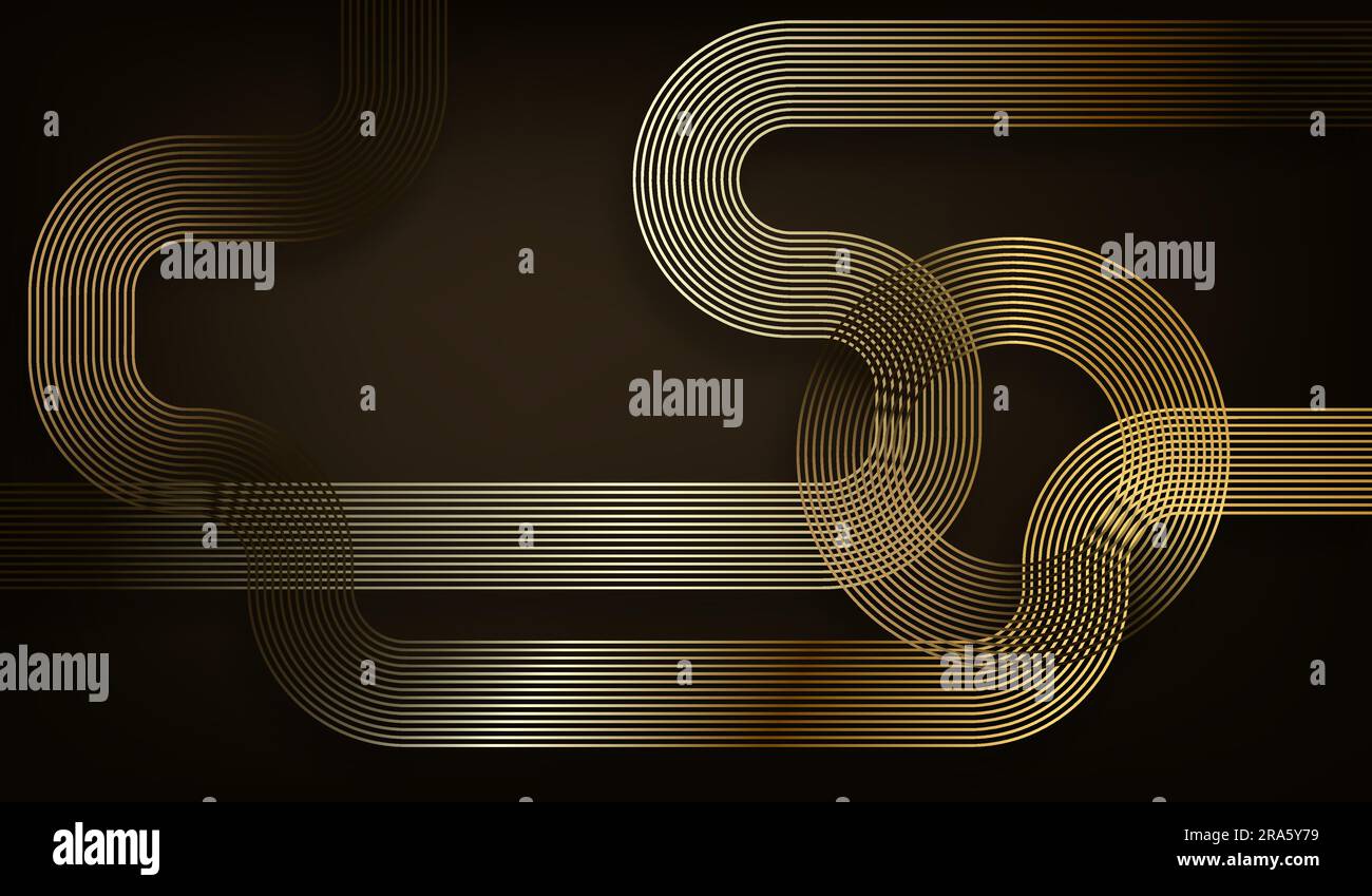 Golden line vector vectors hi-res stock photography and images - Alamy