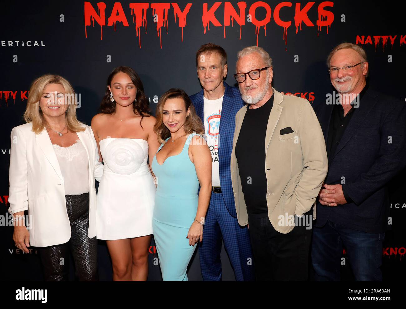 Los Angeles, Ca. 30th June, 2023. Sandy Little, Charlotte Fountain-Jardim, Danielle Harris, Bill Moseley, Dwight H. Little, Robert Englund at The Los Angeles Premiere OF Natty Knocks at Harmony Gold in Los Angeles, California on June 30, 2023. Credit: Faye Sadou/Media Punch/Alamy Live News Stock Photo