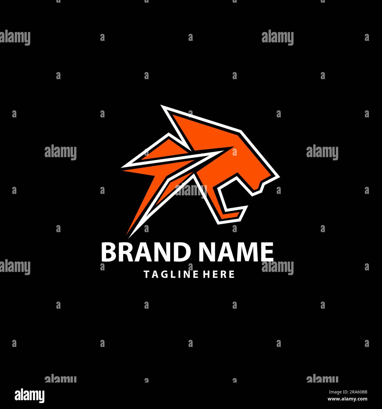modern panther head vector logo design Stock Vector