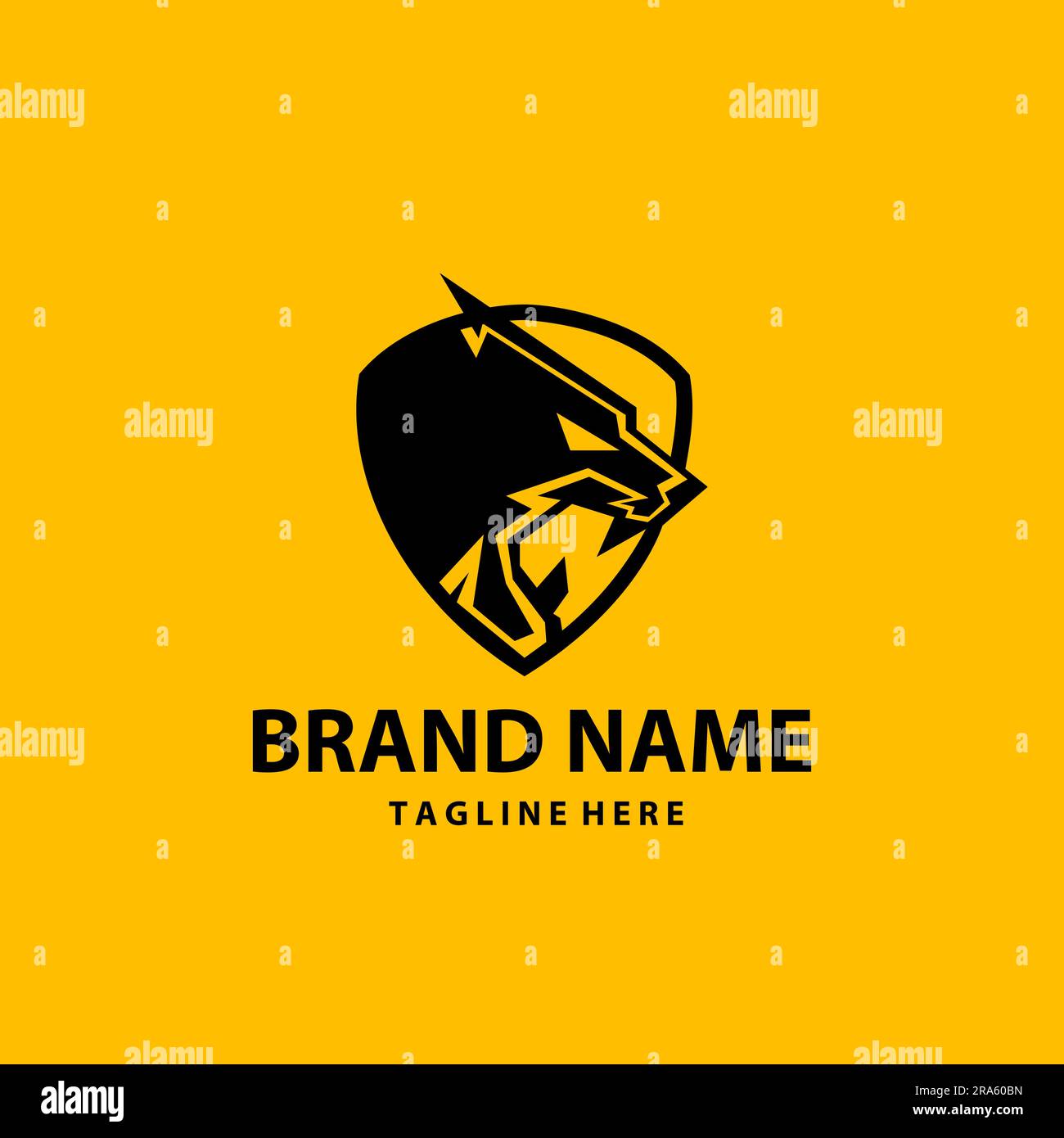 Panther shield logo design Stock Vector