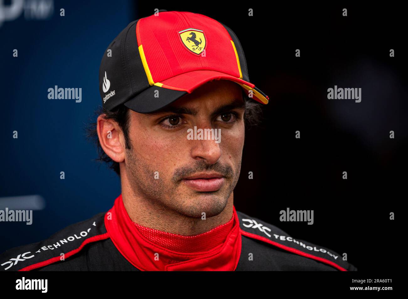 Spielberg, Austria. 30th June, 2023. Scuderia Ferrari's Spanish driver Carlos Sainz seen after the qualifying session during the Austrian F1 Grand Prix at the Red Bull Ring. Due to the new sprint format Grand Prix weekend, drivers had only one free practice and qualifying session already on Friday afternoon. Red Bull Racing's Dutch driver Max Verstappen took the pole position for Sunday's Grand Prix race, followed by Ferrari's Monegasque driver Charles Leclerc and Spanish driver Carlos Sainz. Credit: SOPA Images Limited/Alamy Live News Stock Photo