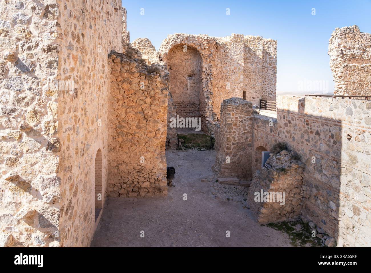 Consuegra Castle (Castle of La Muela) Interior - Consuegra, Castilla-La Mancha, Spain Stock Photo
