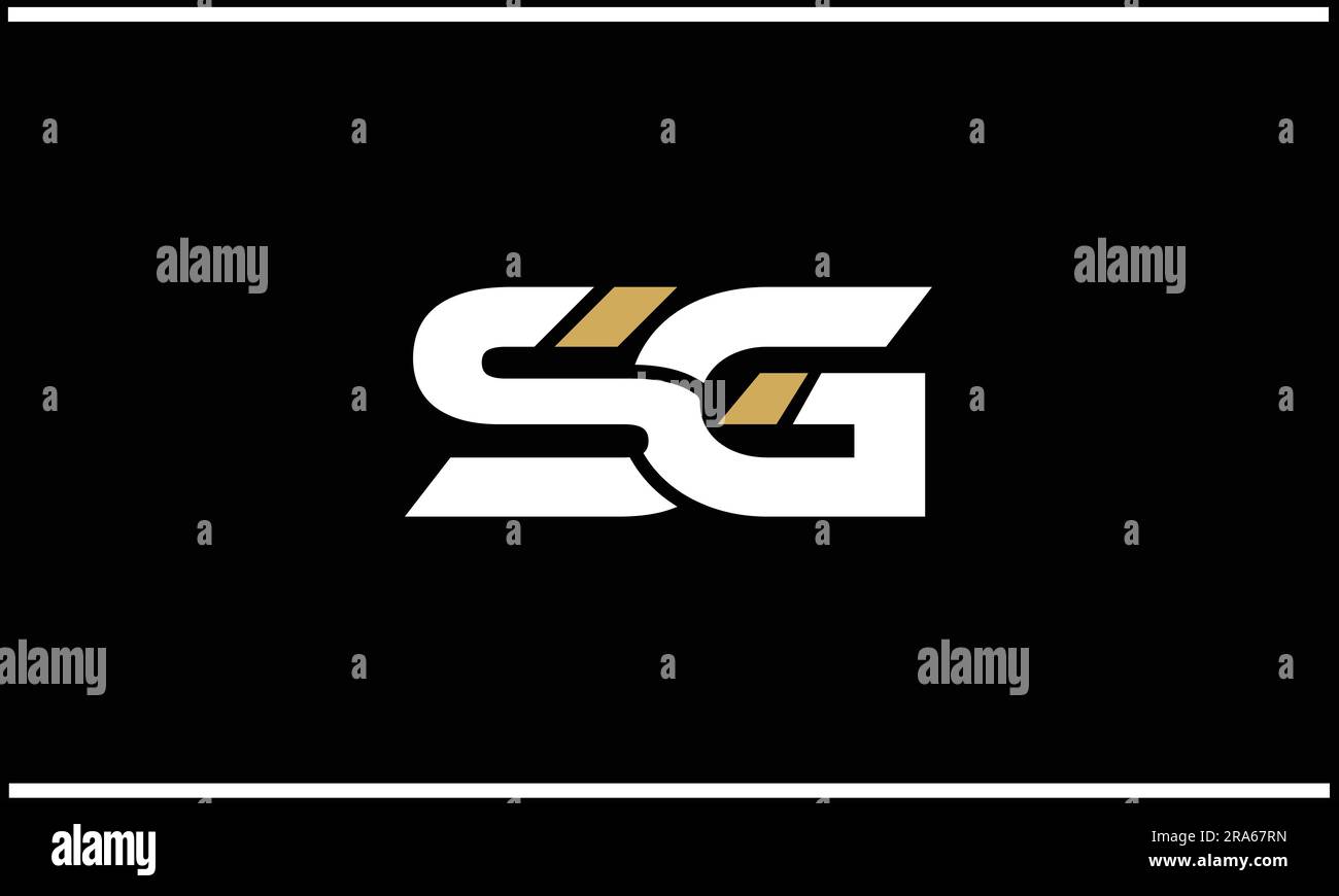 SG, GS, Abstract Letters Logo Monogram Stock Vector