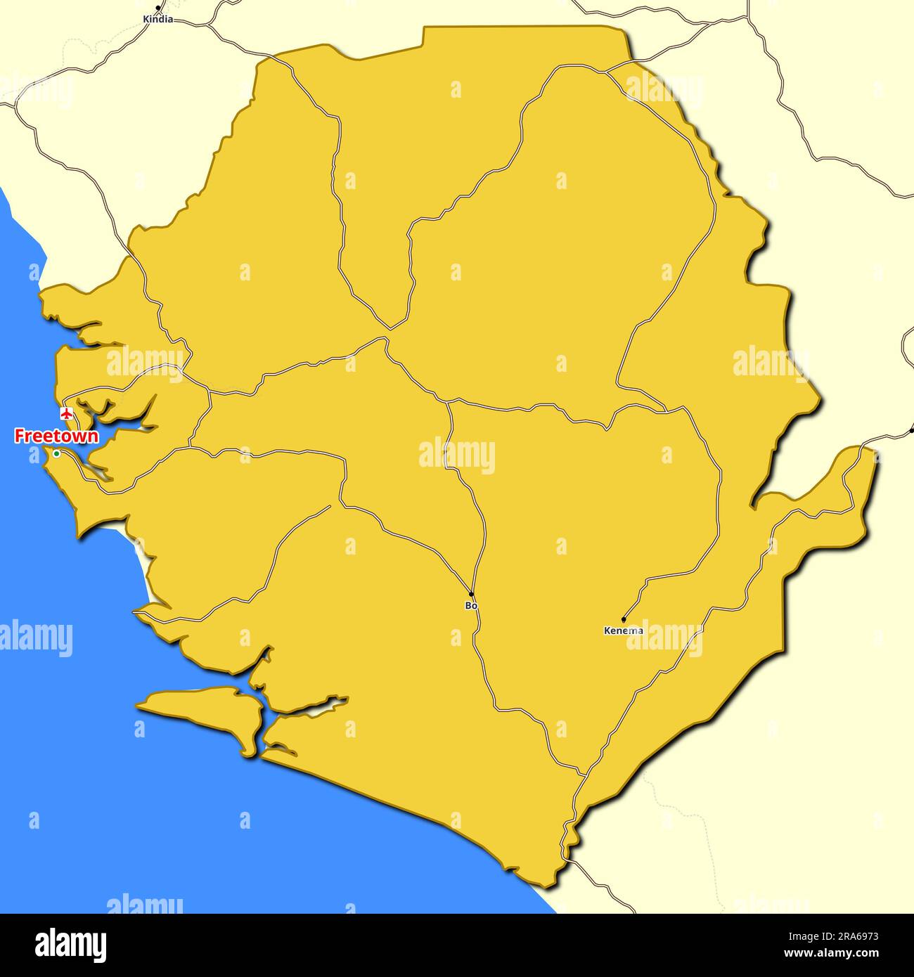 Map of sierra hi-res stock photography and images - Alamy