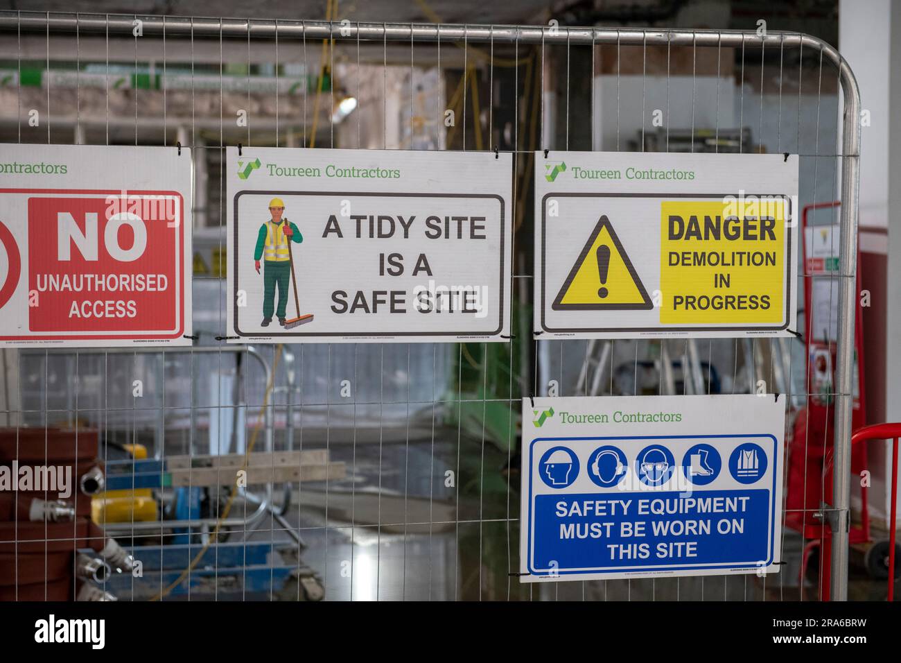 Site safety rules and regulations for construction in the UK Stock