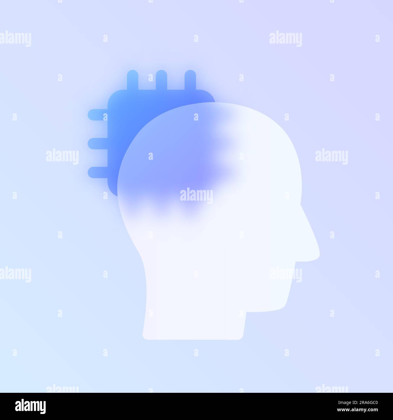artificial intellegence glass morphism Stock Vector