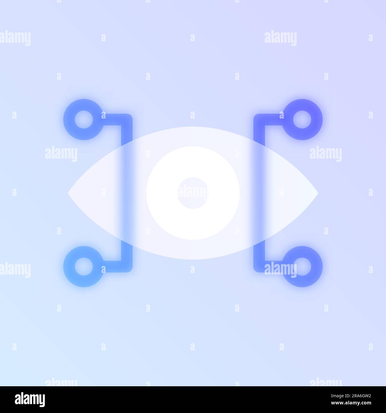 artificial intellegence glass morphism Stock Vector