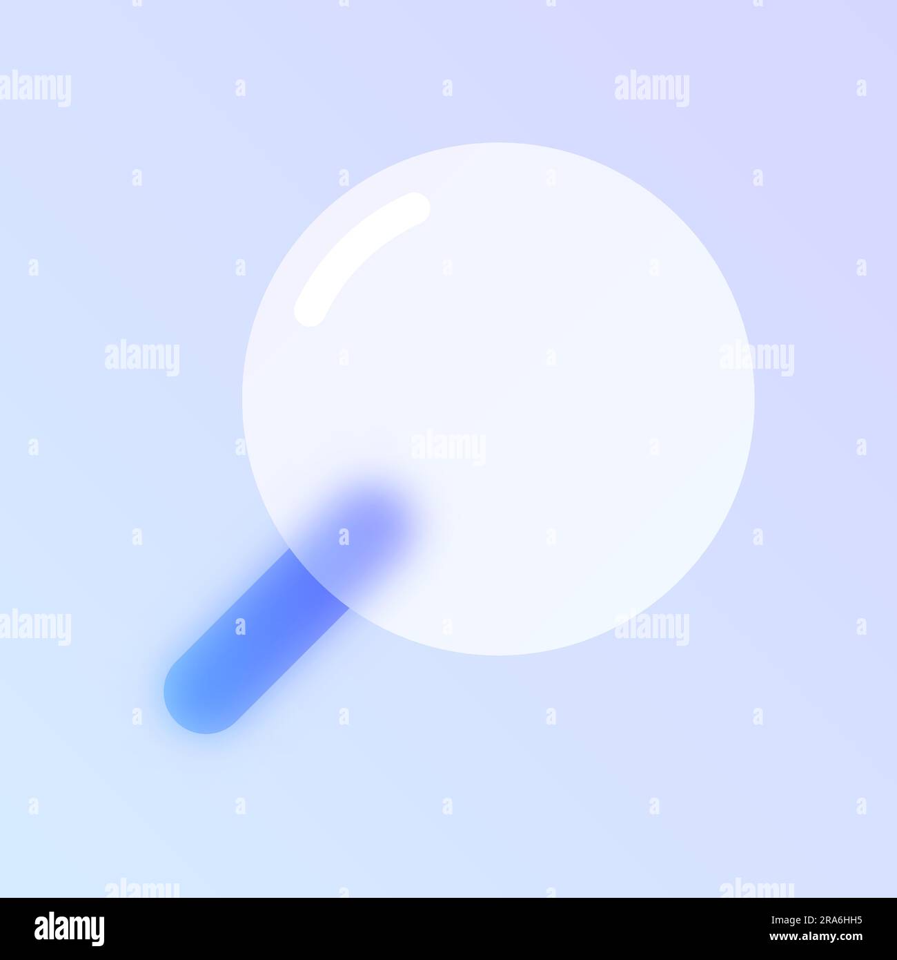 magnifying glass morphism trendy style icon Stock Vector