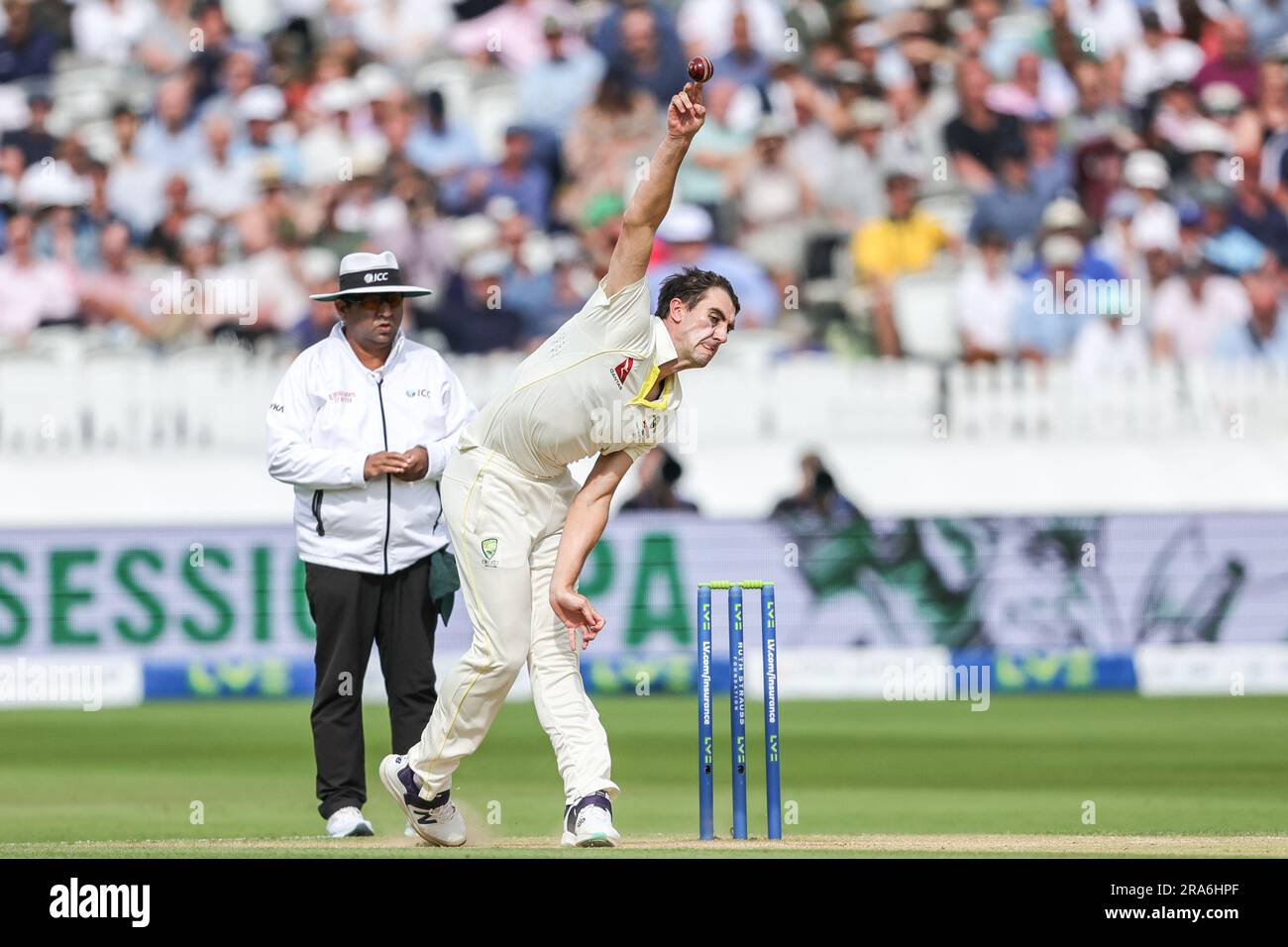 Pat Cummings Of Australia Delivers A Ball During The LV Insurance 