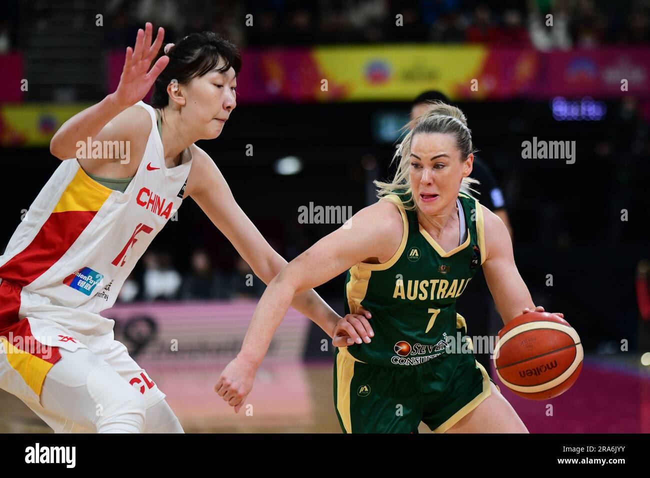Sydney, Australia. 01st July, 2023. Han Xu (L) of China Women