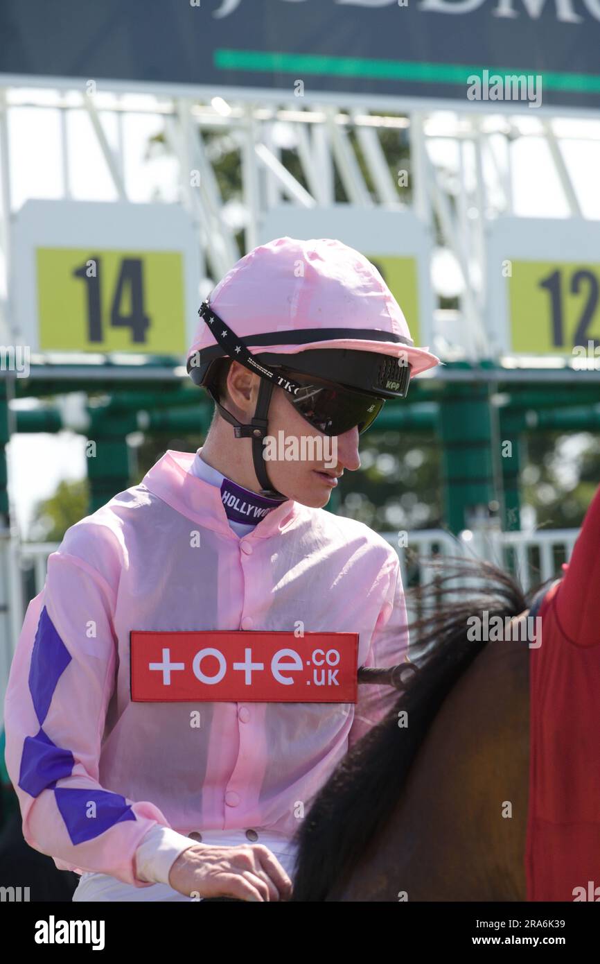 Jockey Daniel Muscutt on California State at York Races. Stock Photo