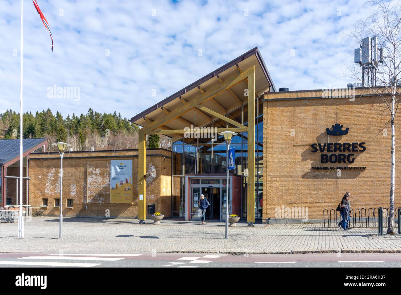 Entrance to Sverresborg Trøndelag Folk Museum, Sverresborg Alle, Trondheim, Trøndelag County, Norway Stock Photo