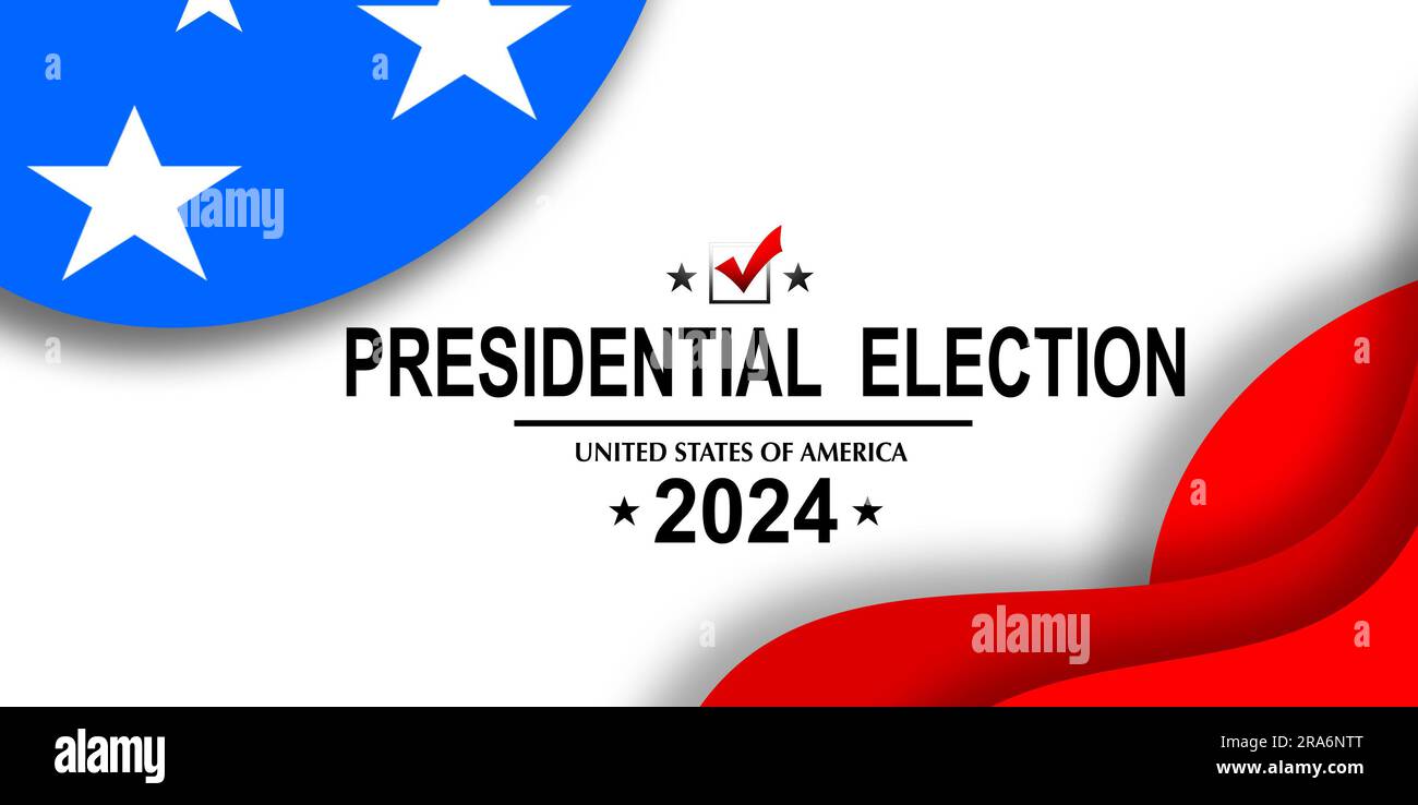 American flag and a red circle on November 5 Presidential Election Day