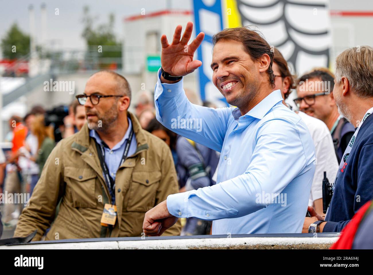 Le Mans, France. 01st July, 2023. NADAL Rafael (esp), Tennisman and Richard Mille ambassador on the starting grid, grille de depart, during the Le Mans Classic 2023 from July 1 to 3, 2023 on the Circuit des 24 Heures du Mans, in Le Mans, France - Photo Paul Vaicle/DPPI Credit: DPPI Media/Alamy Live News Stock Photo