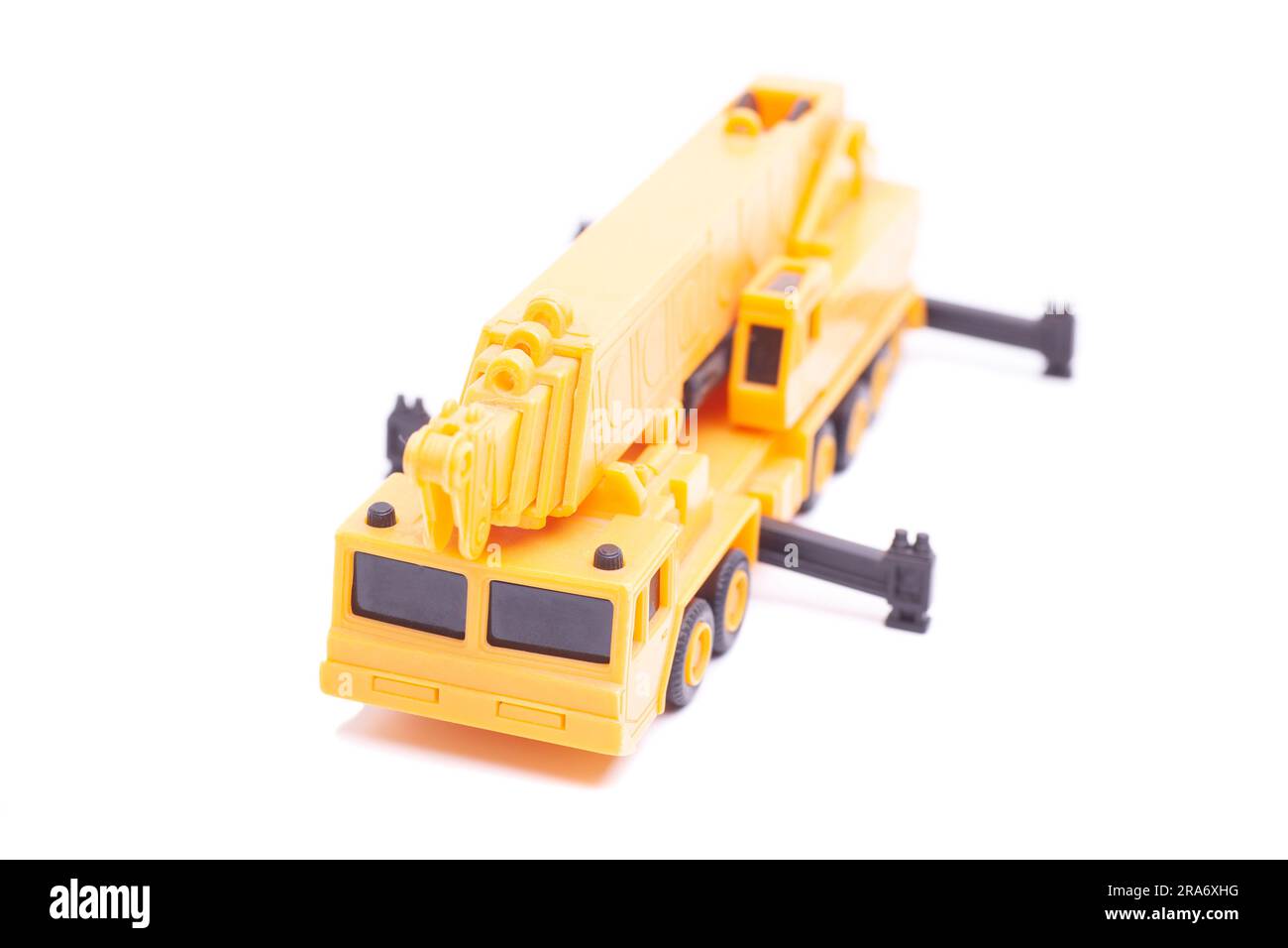 building crane construction machinery toy isolated on white background ...