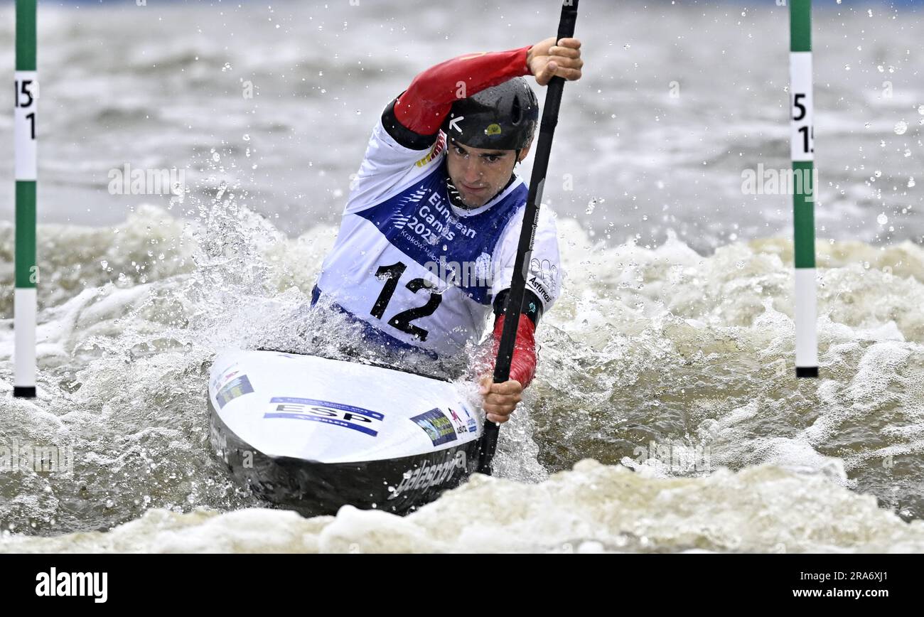 Krakow. Poland. 01 July 2023. Canoe Slalom. 2023 European Games. Kolna Sports Centre. Krakow