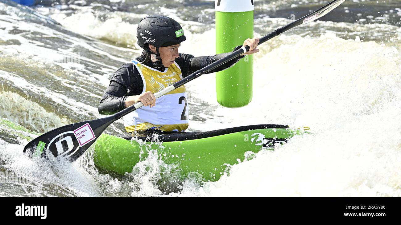 Krakow, Poland. 01st July, 2023. Canoe Slalom. 2023 European Games. Kolna Sports Centre. Krakow