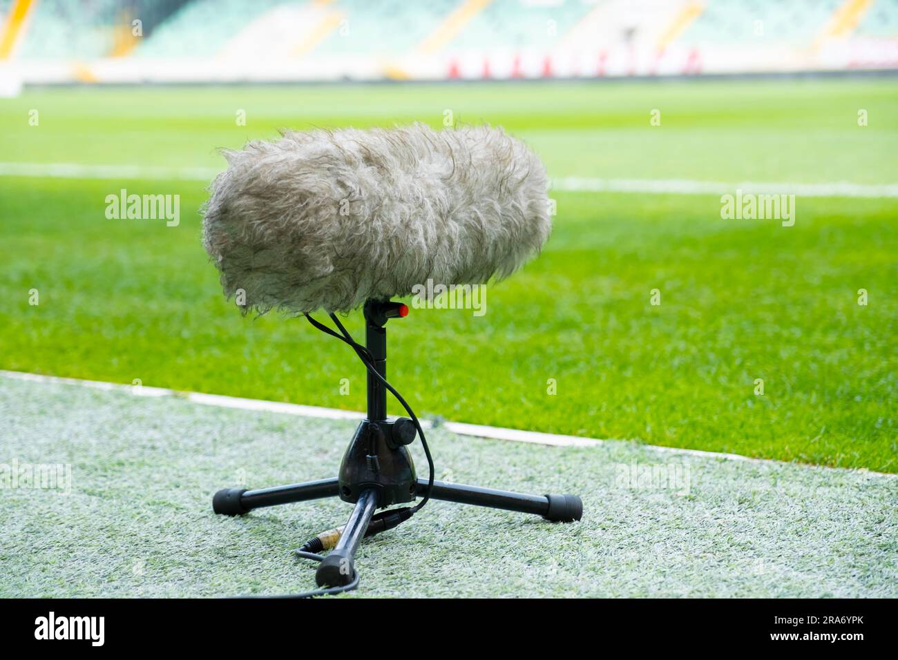 Behind the scene. Equipment for voice and sound recording in soccer