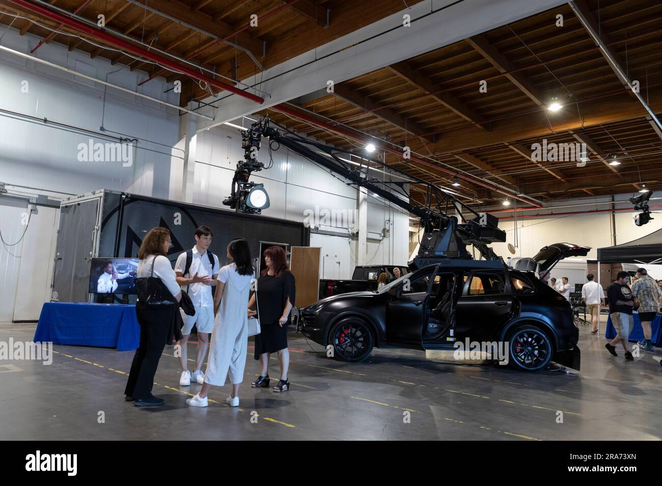 Seattle, Washington, USA. 30th June, 2023. A Motocrane Hyper X Porsche