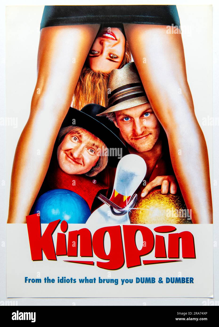 Front cover of publicity information for the movie Kingpin, which was released in 1996 Stock Photo