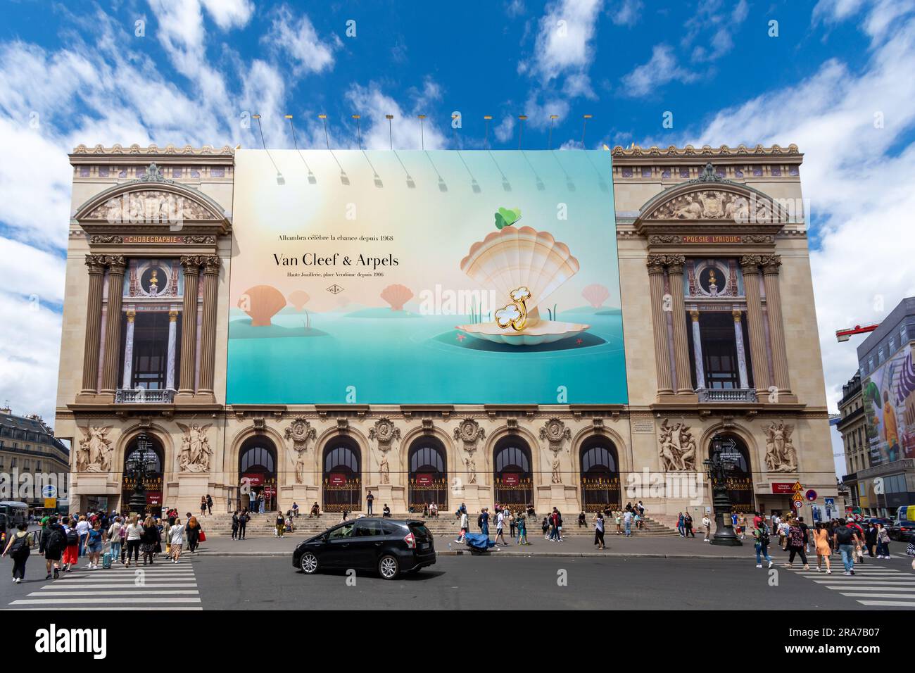 Van Cleef and Arpels jewelry giant advertising billboard covering the ...