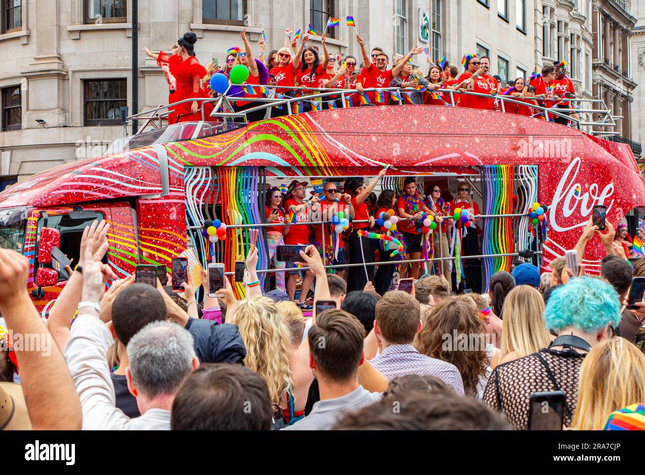 1st July 2023 - Pride Day 2023 in central London, Trafalgar Square Stock Photo