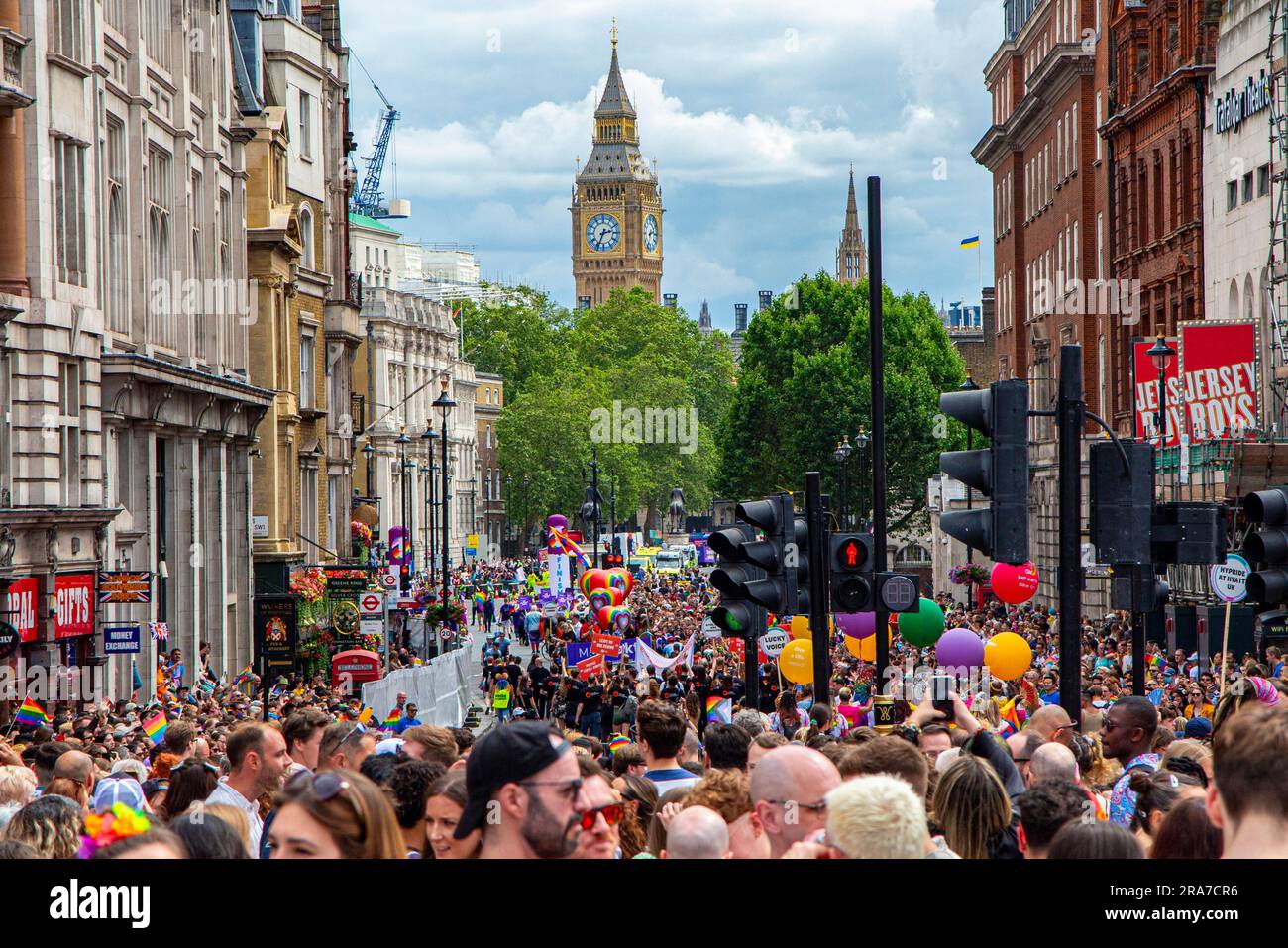 1st July 2023 - Pride Day 2023 in central London, Trafalgar Square Stock Photo