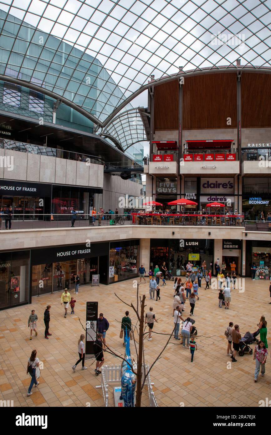 People shop at Cabot Circus in Bristol, which was designed by Chapman