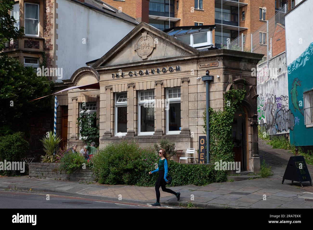 The Cloakroom coffee shop in Bristol Stock Photo Alamy