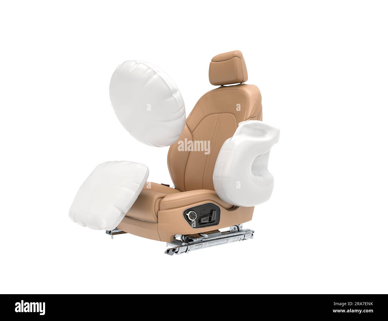 Car seat with airbags system Stock Photo