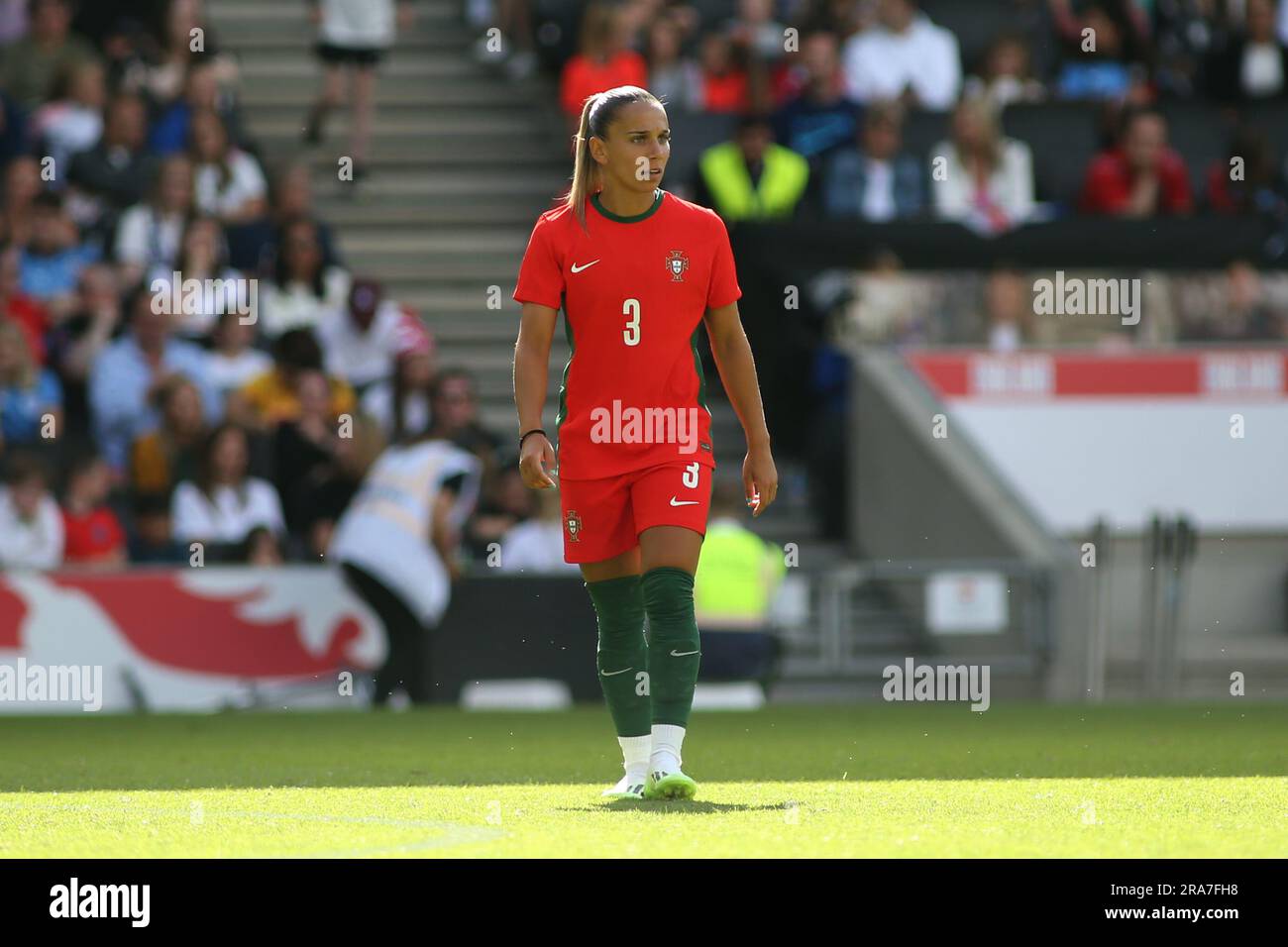 London, UK. 01st July, 2023. London, April 6th 2023: Lucia Alves (3 Portugal) during the Womens International Friendly football match between England and Portugal at Stadium MK, Milton Keynes, England. (Pedro Soares/SPP) Credit: SPP Sport Press Photo. /Alamy Live News Stock Photo