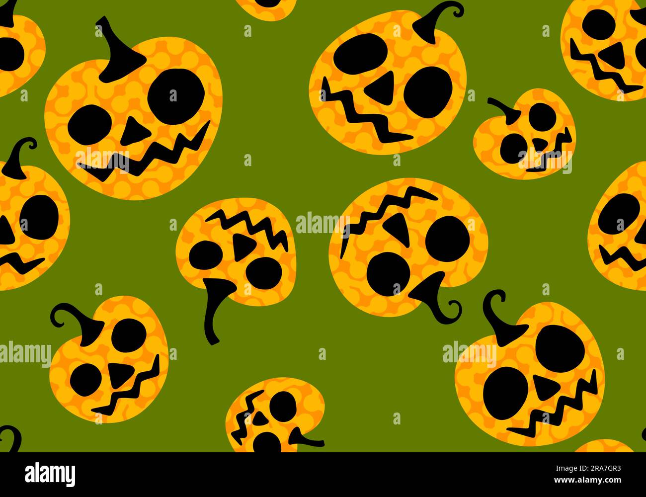 Halloween seamless pumpkins pattern for fabrics and wrapping paper and ...