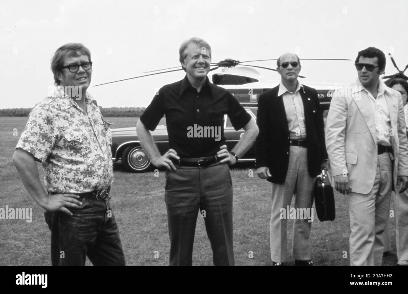 President Jimmy Carter with brother, Billy Carter at Peterson Airfield